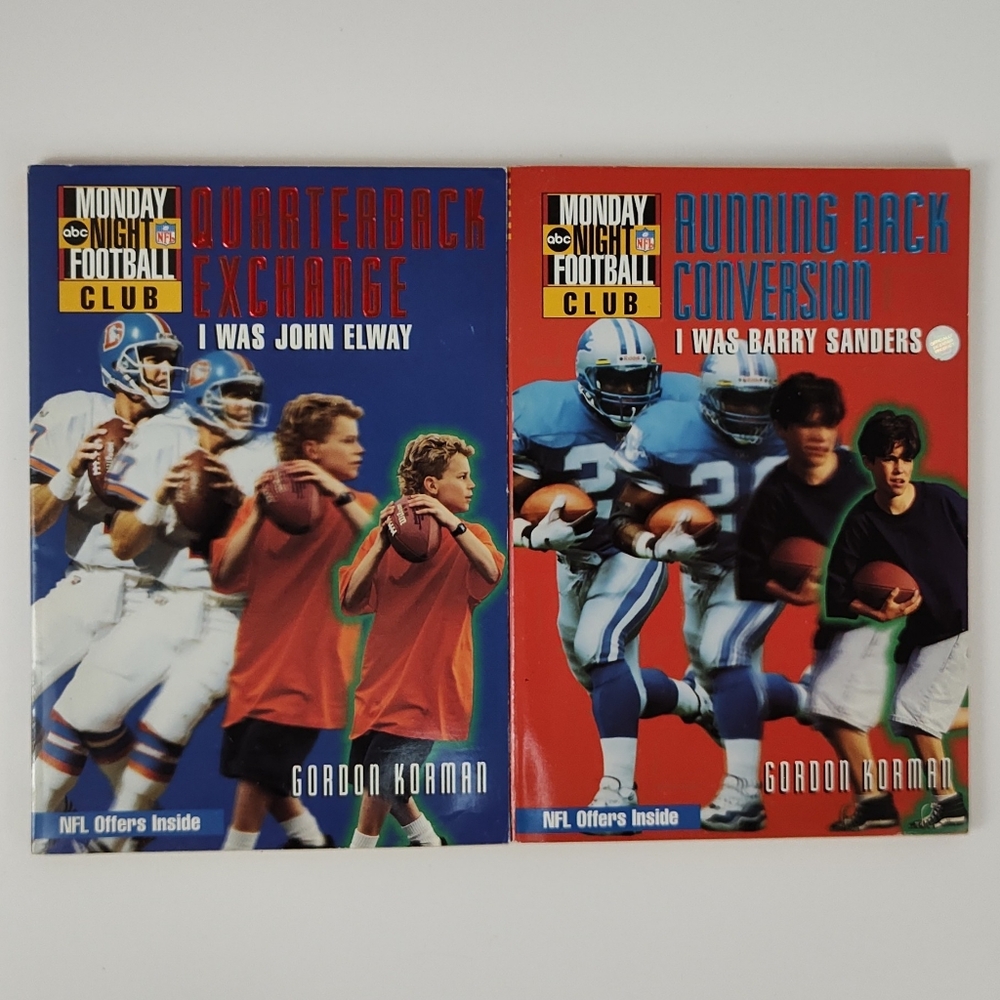 ABC's NFL Monday Night Football Club Books 1 & 2 Gordon Korman Book Lot